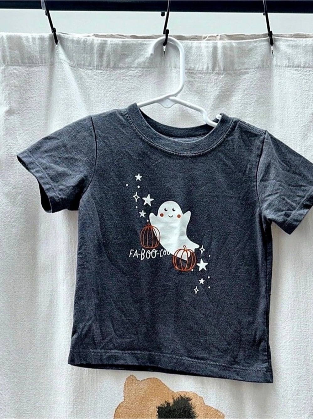 Wonder Nation Girls 2T Ghost Graphic Short Sleeve Tee
